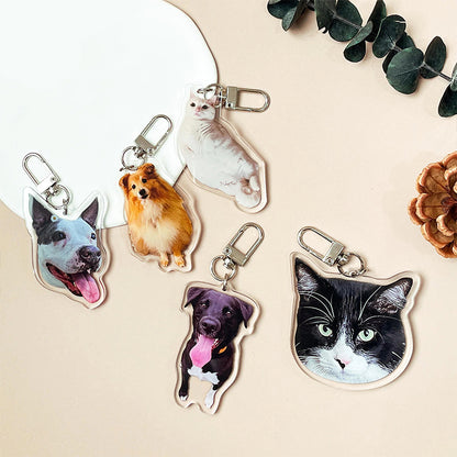 Personalized Pet Photo Teacher Keychain