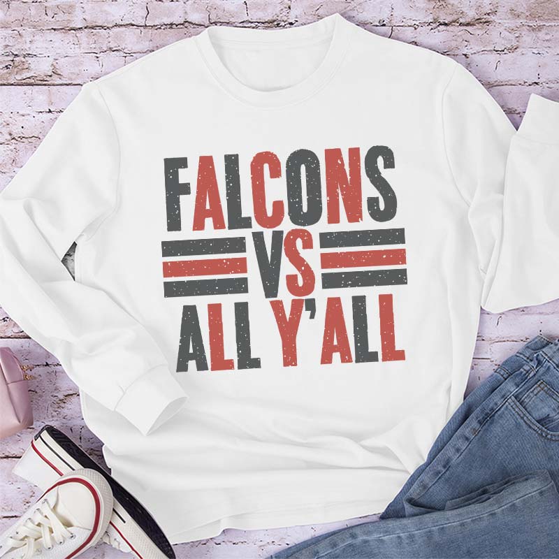 Personalized Mascot All Y'all School Spirit Teacher Long Sleeve T-Shirt