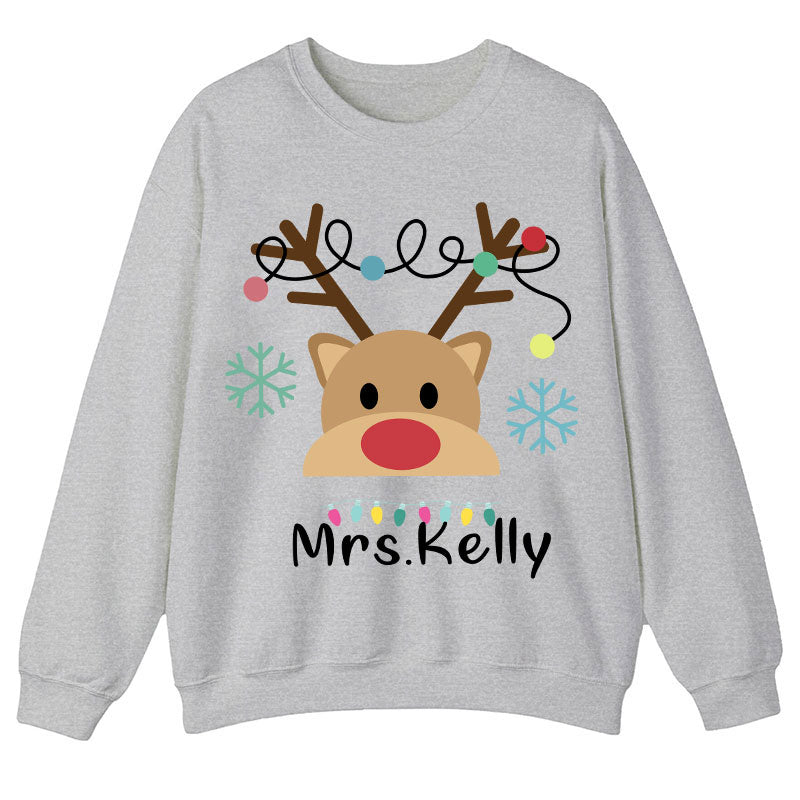 Personalized Merry Christmas Teacher Sweatshirt