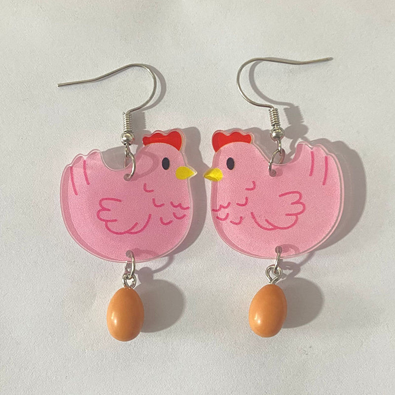 Hen Orders Teacher Acrylic Earrings