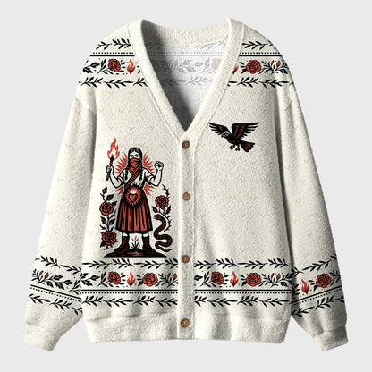 Chinga La Migra Teacher Ugly Cardigan Sweaters