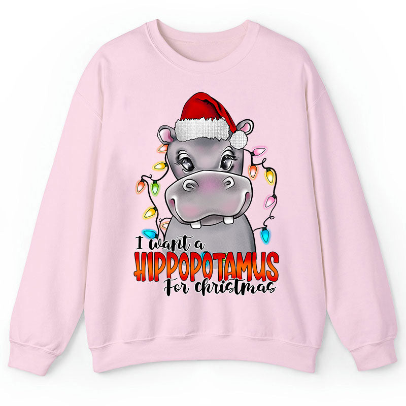 I Want A Hippopotamus For Christmas Teacher Sweatshirt