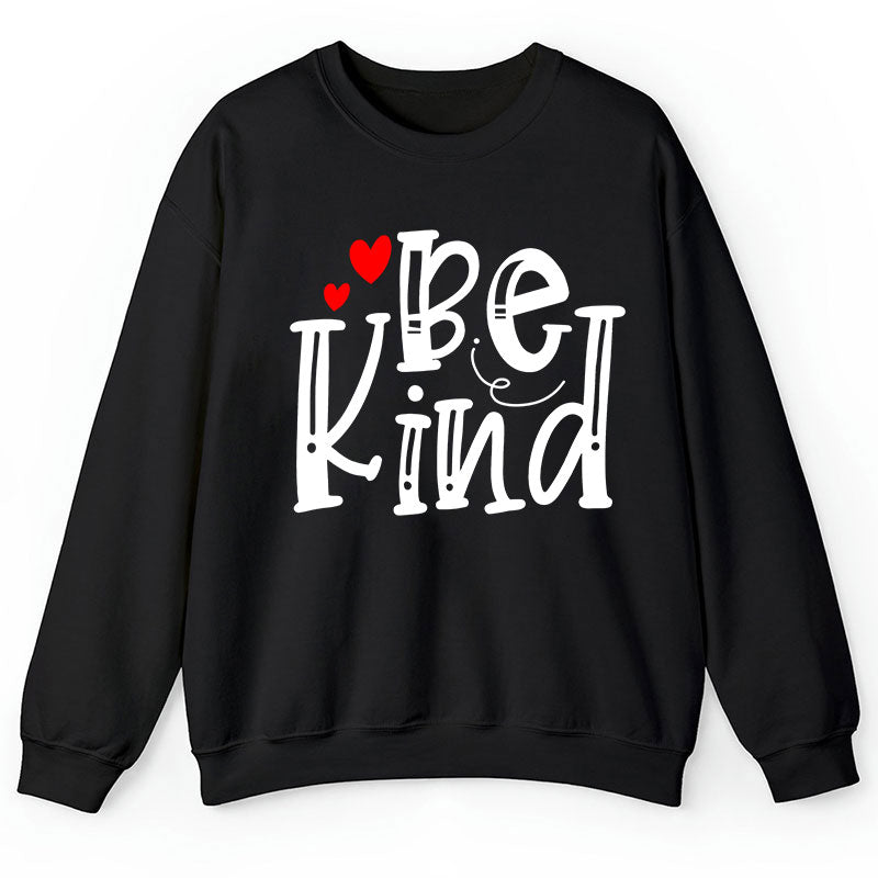 Be Kind Red Heart Teacher Sweatshirt
