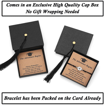 Graduation Gift Compass Woven Teacher Bracelet