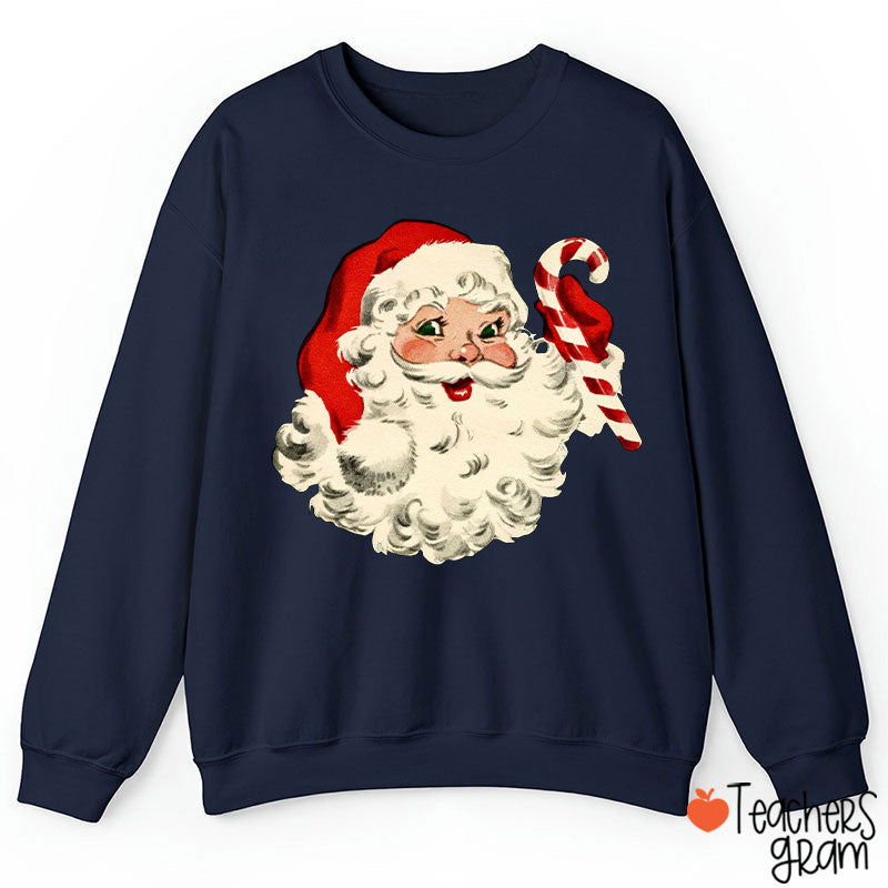 Retro Style Santa Claus Teacher Sweatshirt