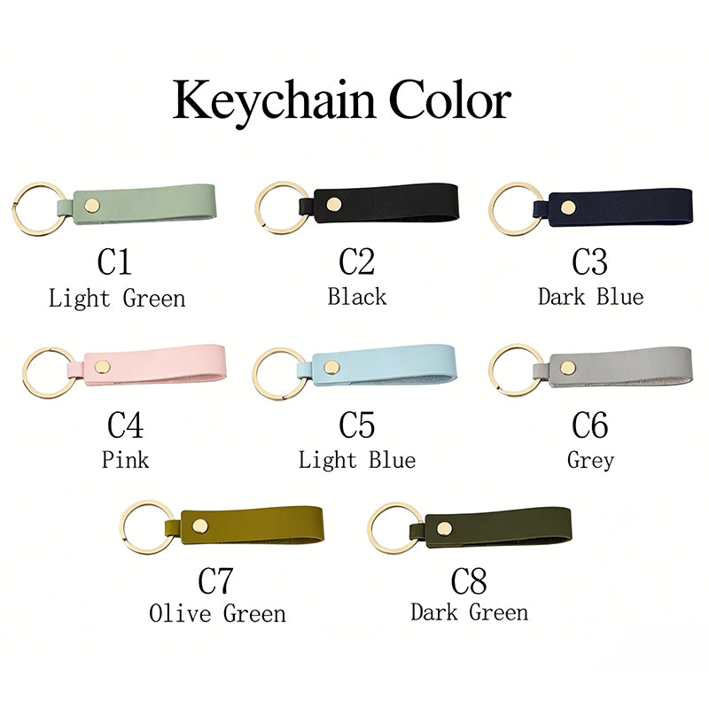 Personalized Name Graduation Gift Leather Teacher Keychain