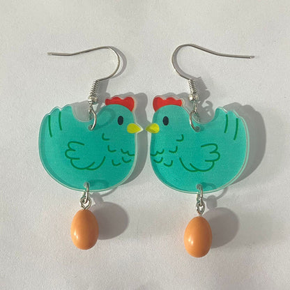 Hen Orders Teacher Acrylic Earrings