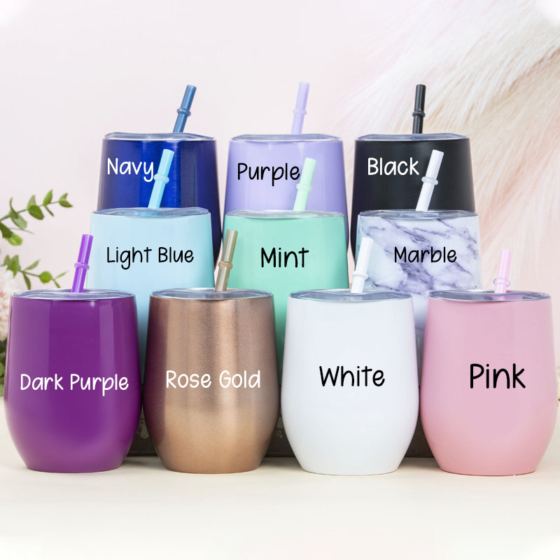 Personalized Progress Over Perfection  Wine Tumbler