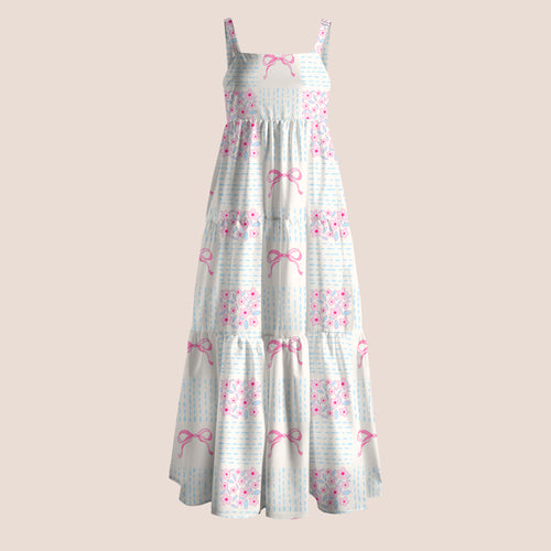 Pink Bow And Flower Teacher Slip Dress