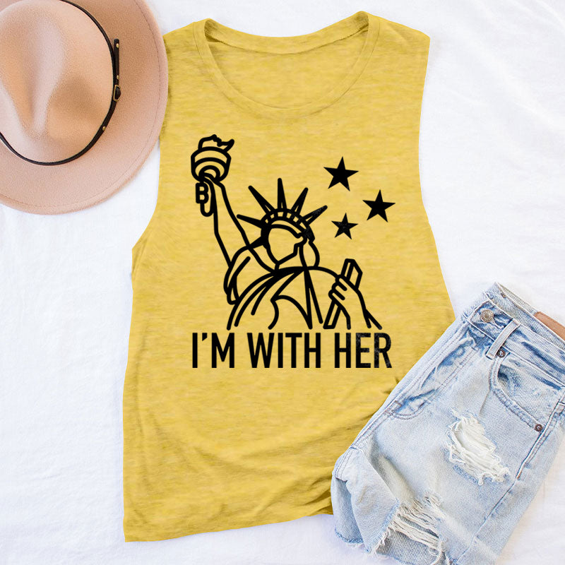 I'm With Her Teacher Tank Top
