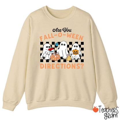 Fall-O-Ween Directions Teacher Sweatshirt