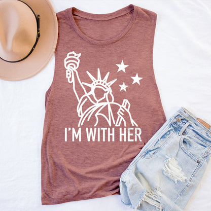 I'm With Her Teacher Tank Top