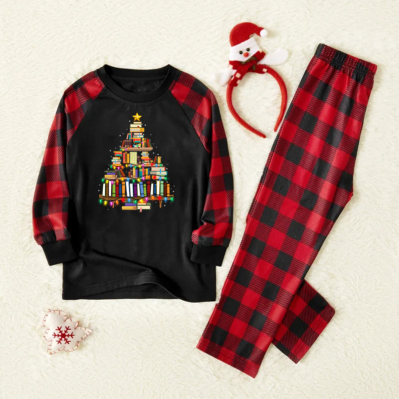 Book Christmas Tree Teacher Pajamas