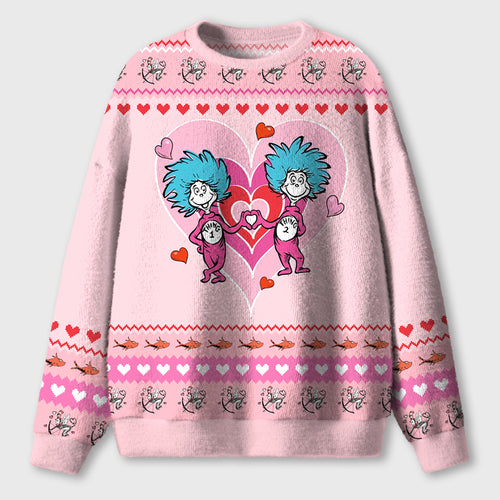 Children's Books Valentine Teacher Ugly Fluffy Sweatshirt