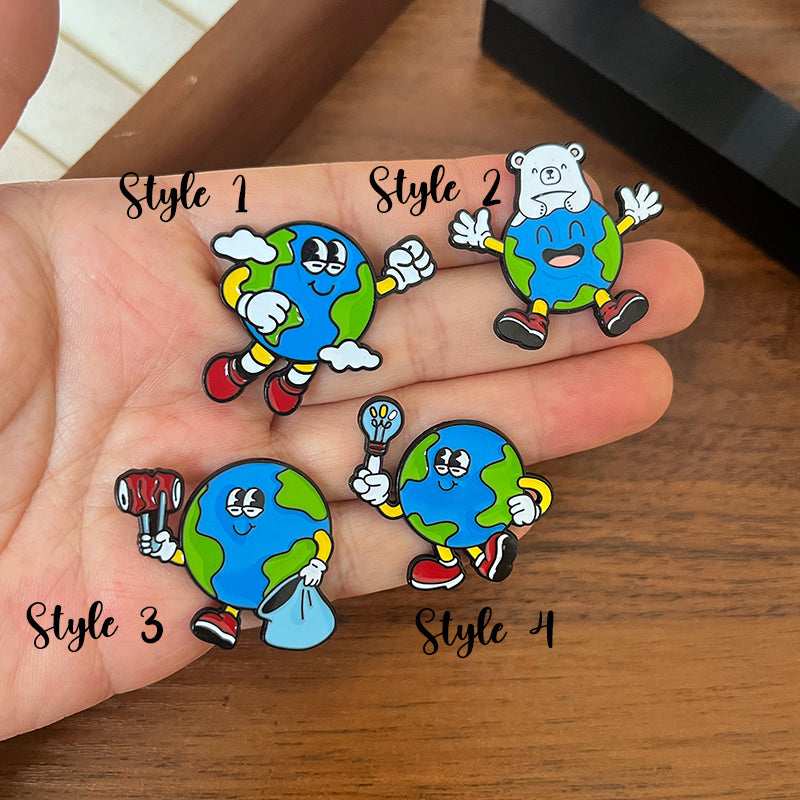 Cute Earth Teacher Pin