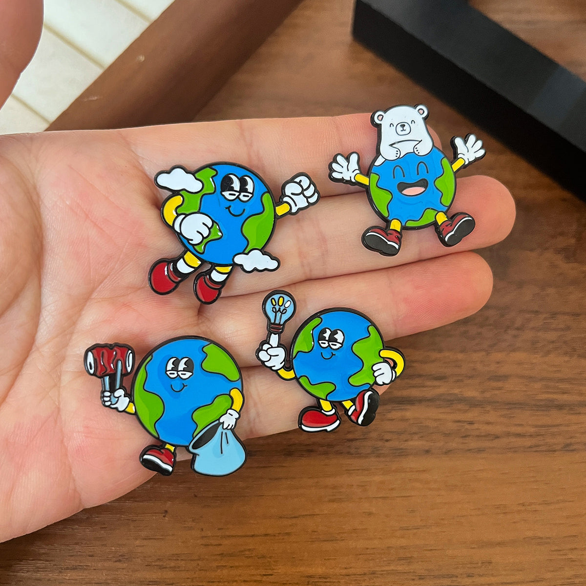 Cute Earth Teacher Pin