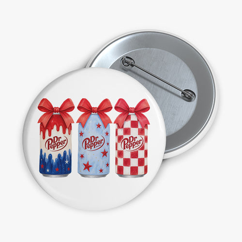 Dr Pepper Patriotic Teacher Pinback Button