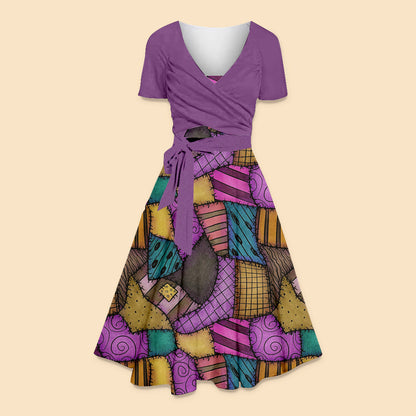 Halloween Rag Collage Style Teacher Suspender Long Skirt With Free Top