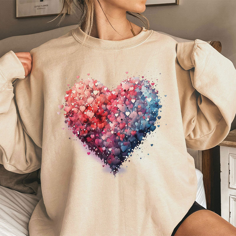 Bubble Heart Teacher Sweatshirt