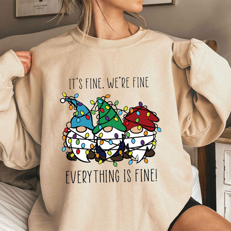 Everything Is Fine Teacher Sweatshirt