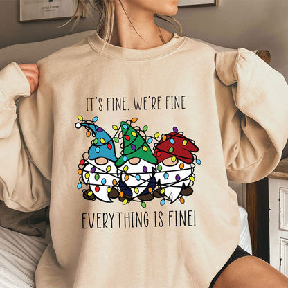 Everything Is Fine Teacher Sweatshirt
