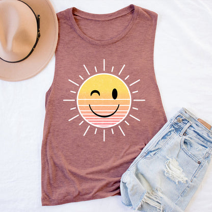 Sunshine Smile Face Teacher Tank Top