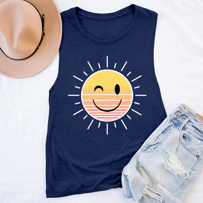 Sunshine Smile Face Teacher Tank Top