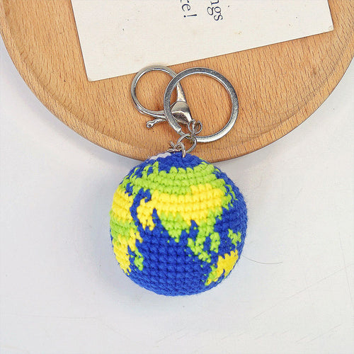 Crochet Earth Teacher Keychain