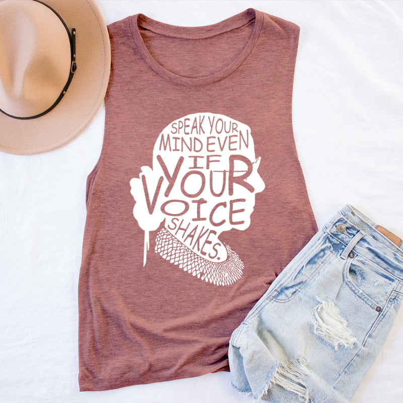 Speak Your Mind Even If Your Voice Shakes Teacher Tank Top