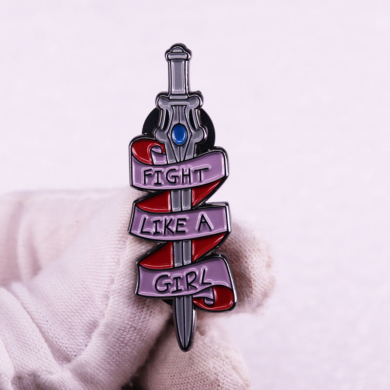 Fight Like A Girl Teacher Pin