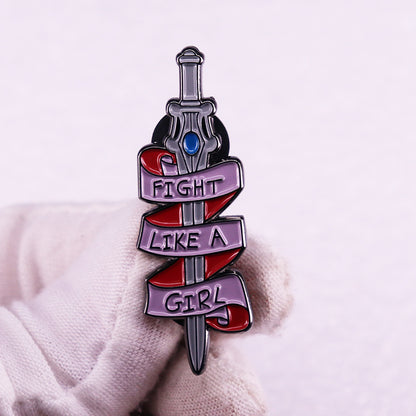 Fight Like A Girl Teacher Pin