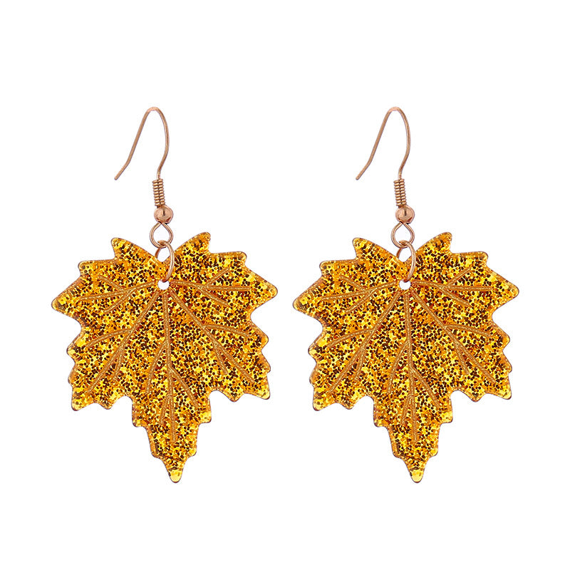 Thanksgiving Turkey Maple Leaf  Teacher Acrylic Earrings