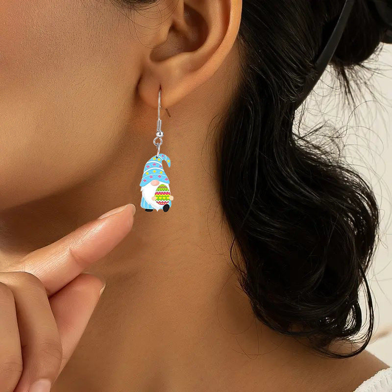 Easter Gnome Egg Teacher Acrylic Earrings