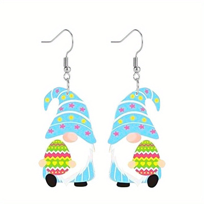 Easter Gnome Egg Teacher Acrylic Earrings
