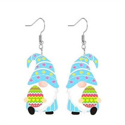 Easter Gnome Egg Teacher Acrylic Earrings