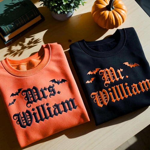 Personalized Name Halloween Vibes Spooky Season Teacher Sweatshirt