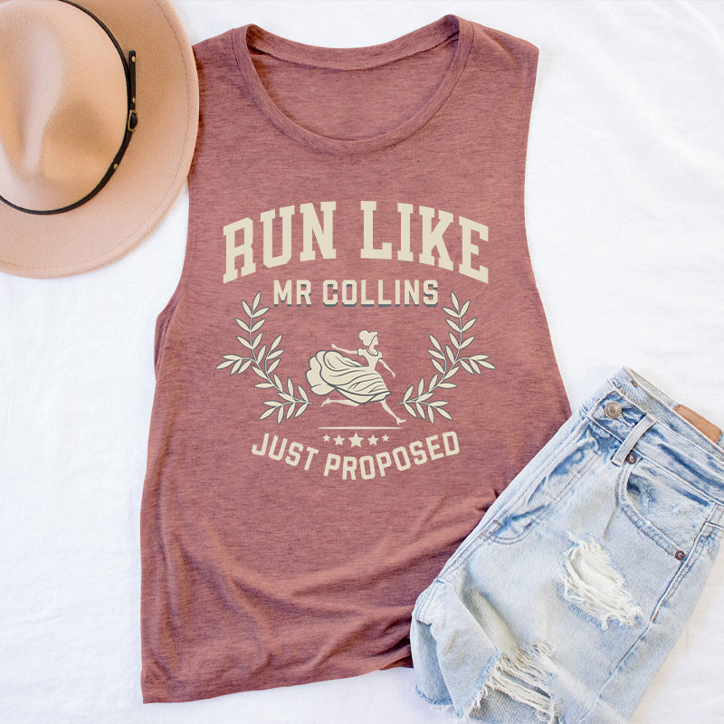 Run Like Mr Collins Just Proposed Teacher Tank Top