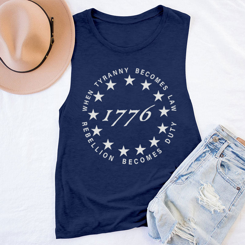 When Tyranny Becomes Law Rebellion Becomes Duty Teacher Tank Top