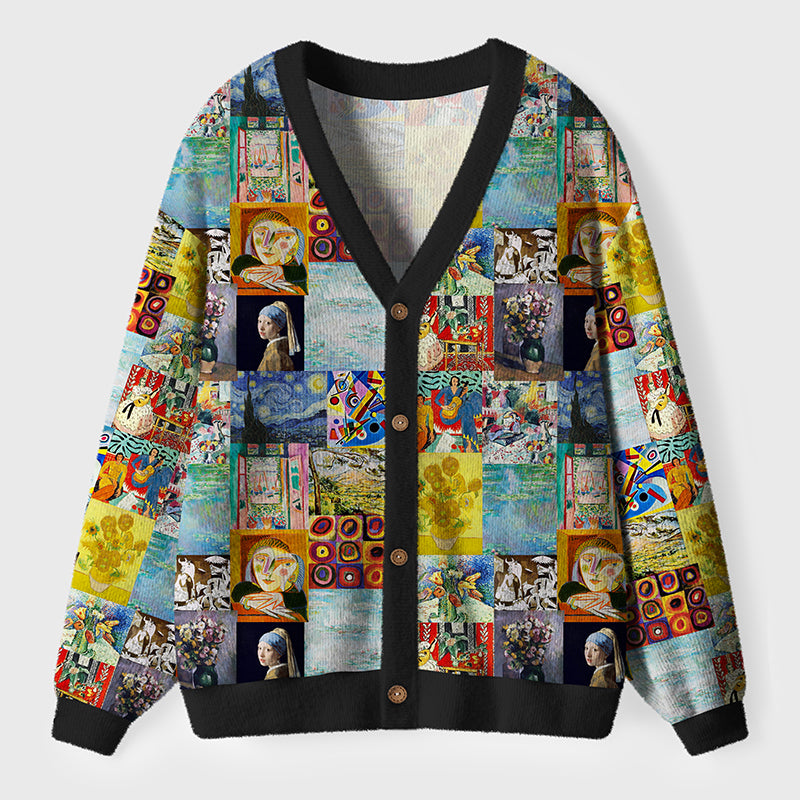 Falling Into The Ocean Of Art Teacher Ugly Cardigan Sweaters