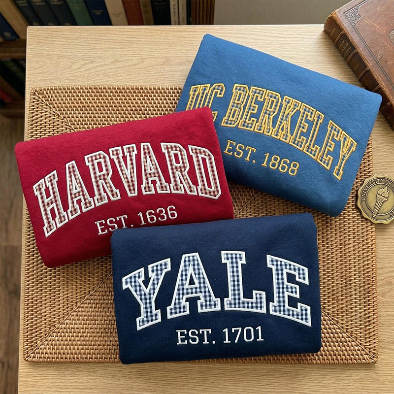 Personalized Varsity Letter Patchwork Embroidered Teacher Sweatshirt
