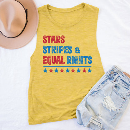 Stars Stripes And Equal Rights Teacher Tank Top