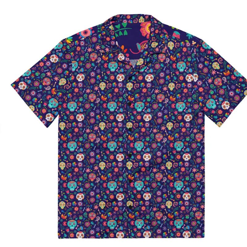 Sugar Skull Día De Los Muertos Teacher Short Sleeve Shirt