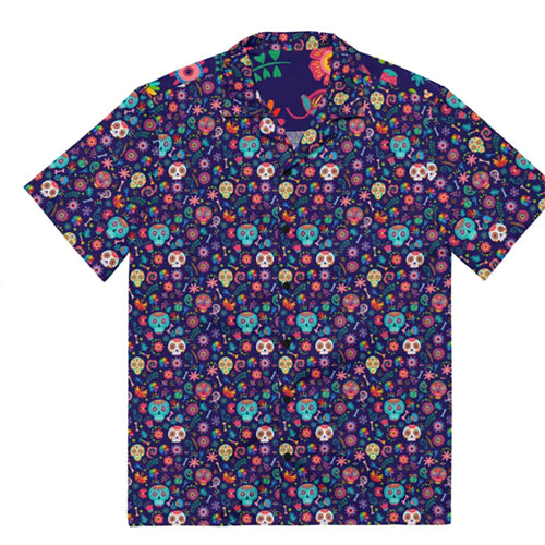 Sugar Skull Día De Los Muertos Teacher Short Sleeve Shirt
