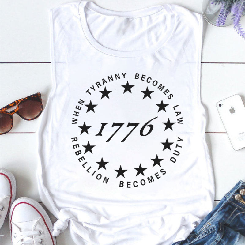 When Tyranny Becomes Law Rebellion Becomes Duty Teacher Tank Top