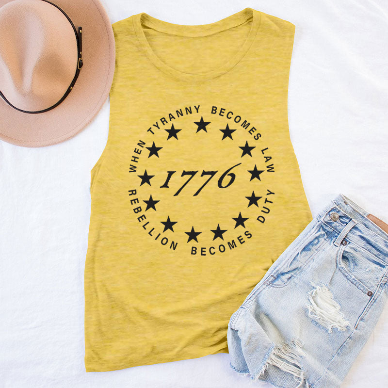When Tyranny Becomes Law Rebellion Becomes Duty Teacher Tank Top