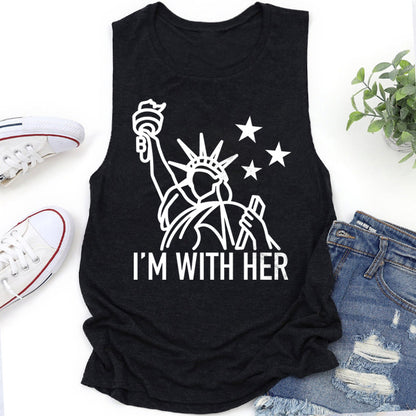 I'm With Her Teacher Tank Top