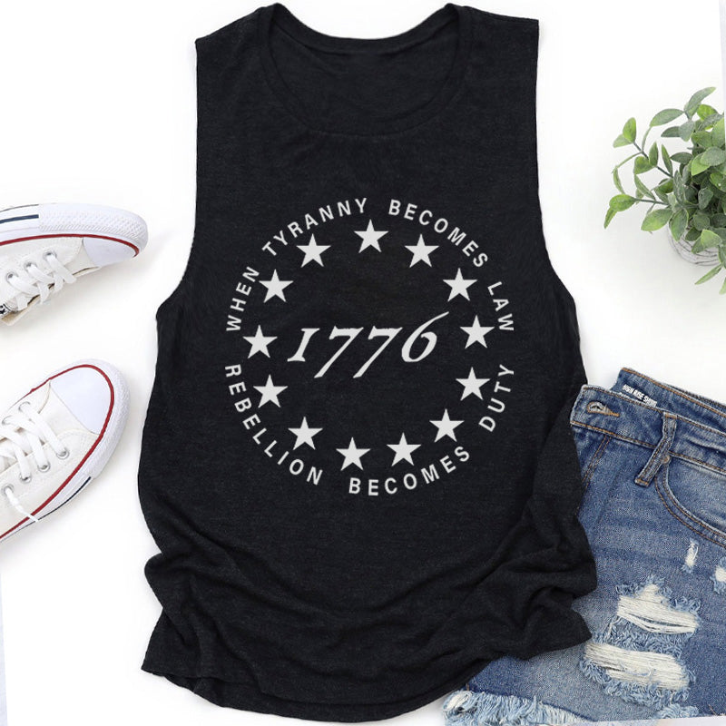 When Tyranny Becomes Law Rebellion Becomes Duty Teacher Tank Top