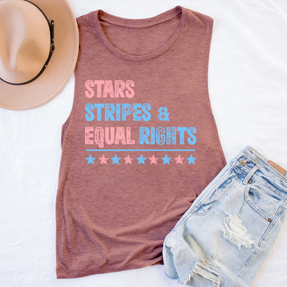 Stars Stripes And Equal Rights Teacher Tank Top