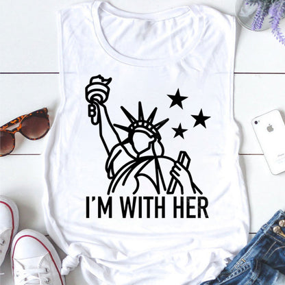 I'm With Her Teacher Tank Top