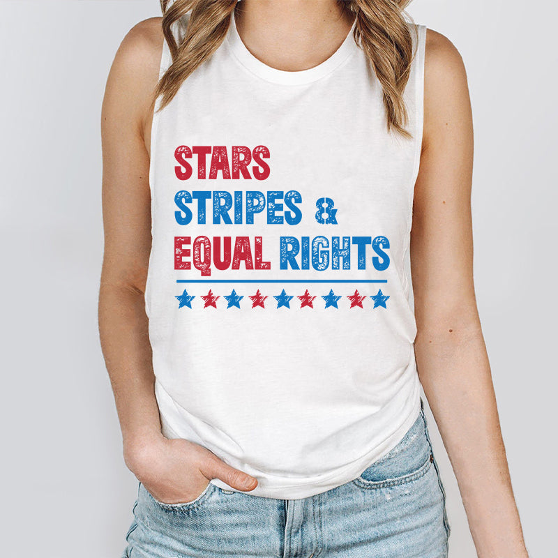 Stars Stripes And Equal Rights Teacher Tank Top
